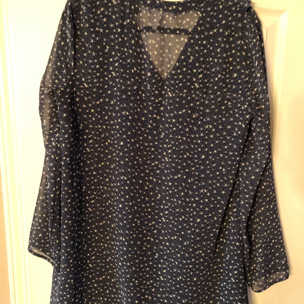 BCBG Blue Star Dress Size L